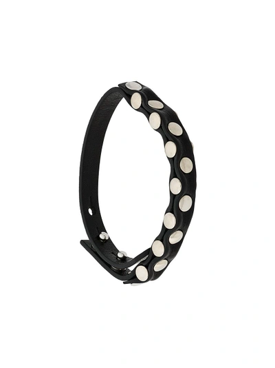 Shop Ann Demeulemeester Studded Bracelet - Black
