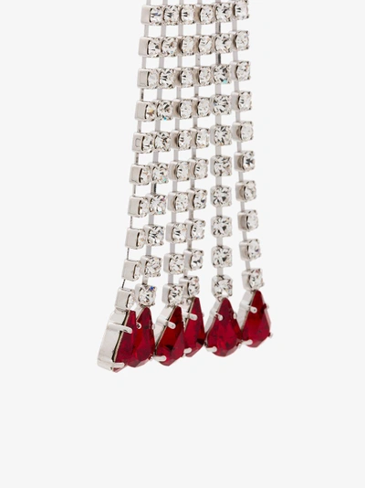 Shop Alessandra Rich Ohrringe Mit Kristallen In Red