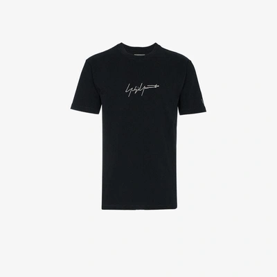 Shop Yohji Yamamoto New Era Signature Logo T-shirt In Black