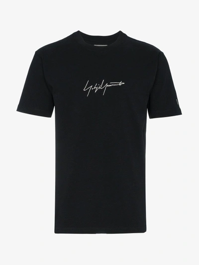 Shop Yohji Yamamoto New Era Signature Logo T-shirt In Black