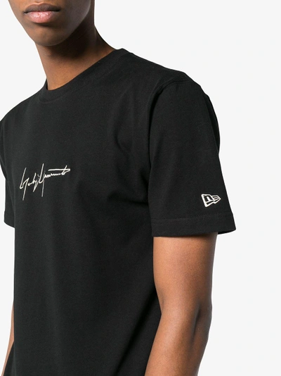 Shop Yohji Yamamoto New Era Signature Logo T-shirt In Black