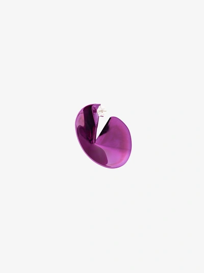 Shop Gaviria Jewellery Gaviria Purple Fortune Cookie Earrings In Pink/purple