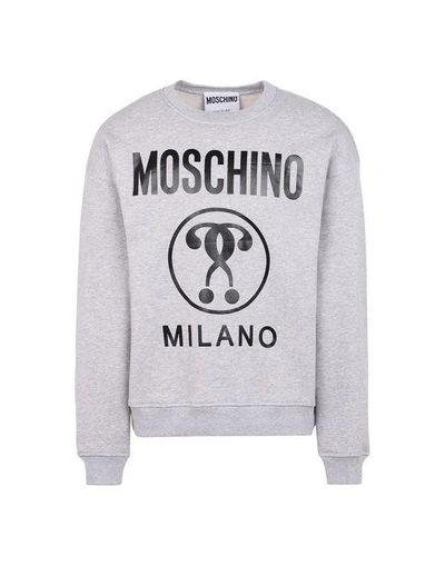 Shop Moschino Sweatshirts In Grey