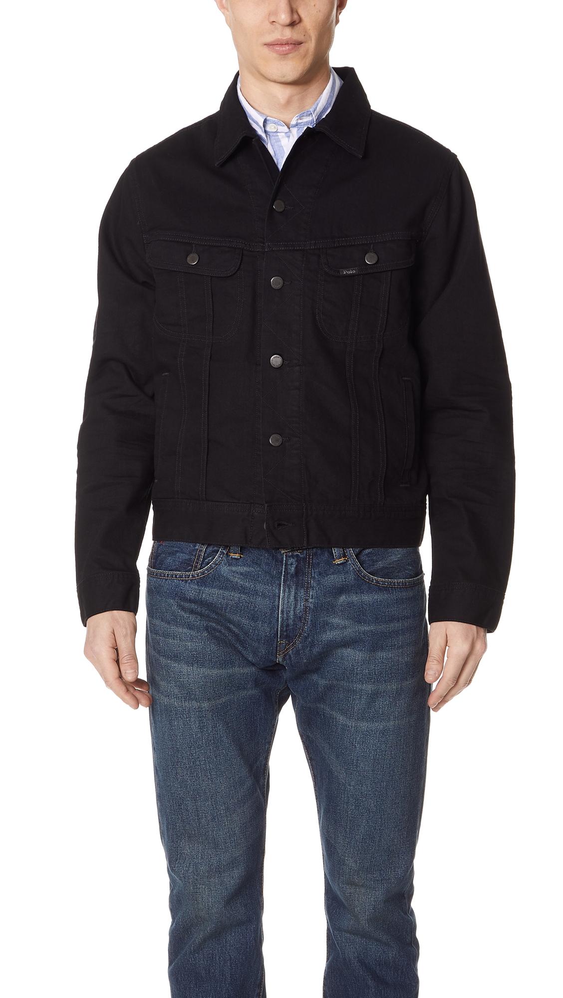 polo black denim jacket