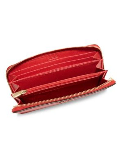 Shop Furla Leather Continental Wallet In Ruby