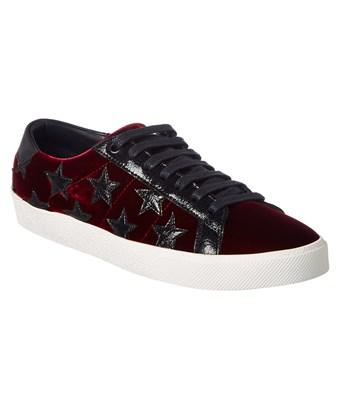red saint laurent sneakers