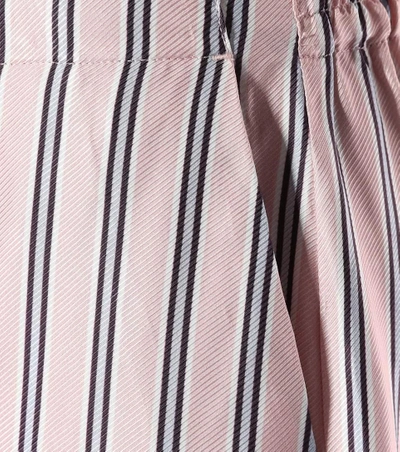 Shop Zimmermann Radiate Striped Silk-blend Trousers In Pink