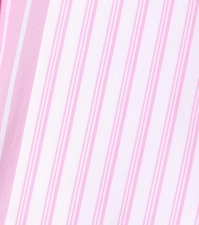 Shop Victoria Victoria Beckham Striped Cotton Top In Pink