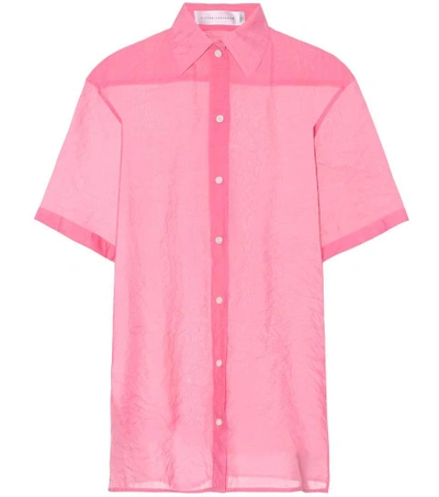 Shop Victoria Beckham Oversized Shirt In Pink