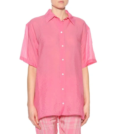 Shop Victoria Beckham Oversized Shirt In Pink