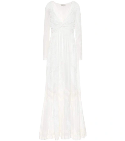 Shop Etro Cotton And Silk Dress In White
