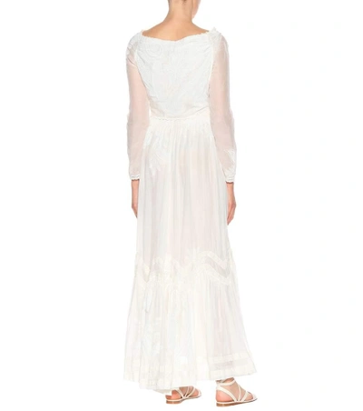 Shop Etro Cotton And Silk Dress In White