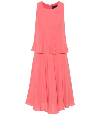 Shop Max Mara Fata Sleeveless Georgette Dress In Pink