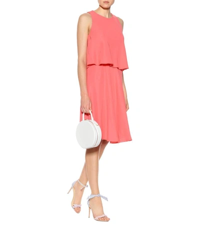 Shop Max Mara Fata Sleeveless Georgette Dress In Pink