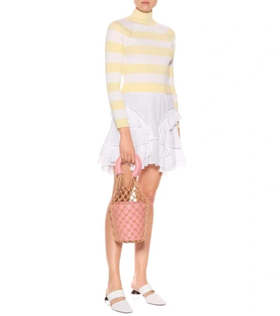 Shop Zimmermann Whitewave Striped Ribbed Top In Yellow