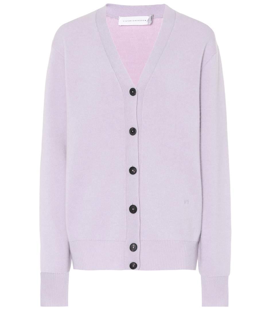 purple cashmere cardigan