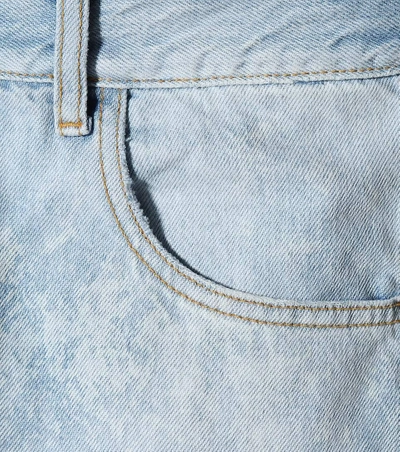 Shop Ben Taverniti Unravel Project Mottle Wide-leg Jeans In Blue