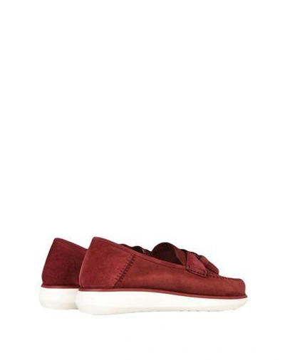 Shop Giorgio Armani Loafers In Maroon