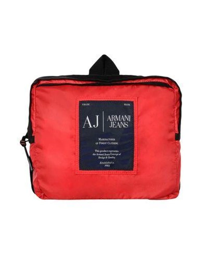 Shop Armani Jeans Backpacks & Fanny Packs In Red