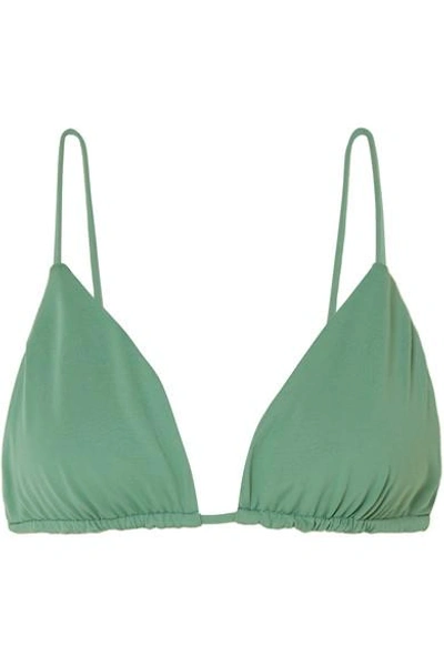Shop Broochini Apia Bikini Top In Gray Green