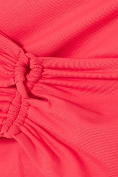 Shop Broochini Antibes Bandeau Bikini Top In Crimson