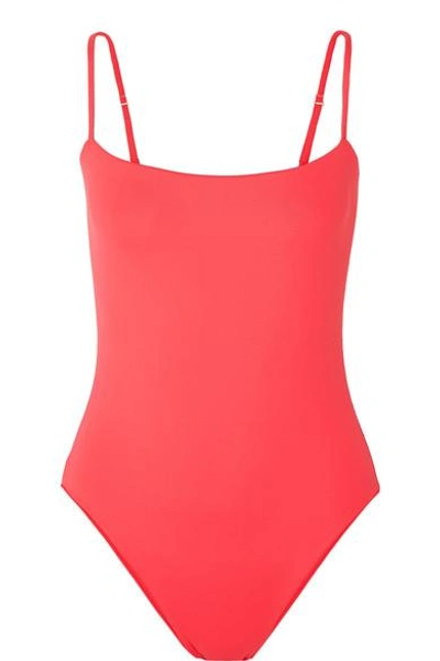 Shop Broochini Lumiere Swimsuit In Crimson