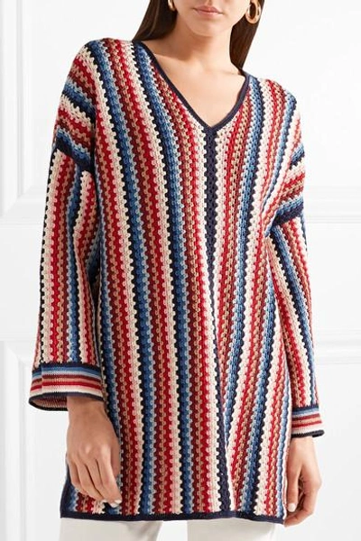 Shop Eleven Six Marlina Crocheted Pima Cotton Tunic In Red
