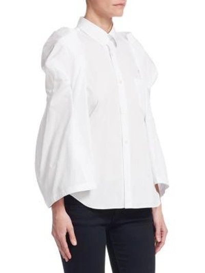 Shop Comme Des Garçons Cotton Button-down Shirt In White