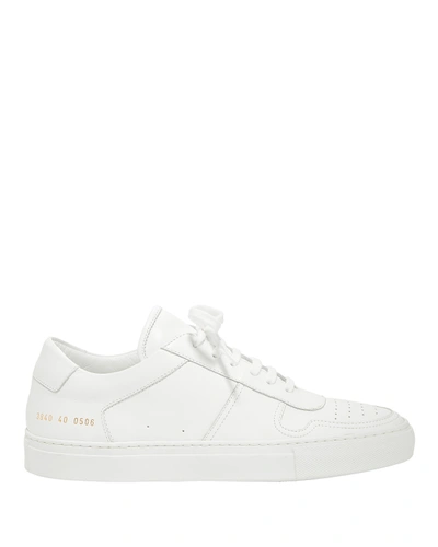 Shop Common Projects Bball Low Top Leather Sneakers