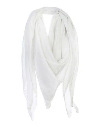 Shop Rick Owens Square Scarf In Light Grey