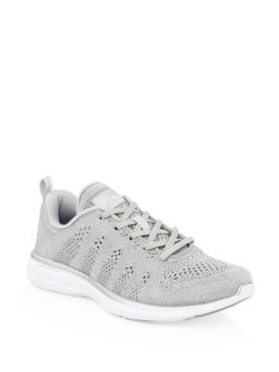 Shop Apl Athletic Propulsion Labs Men's Thermaloom Pro Low-top Sneakers In Silver