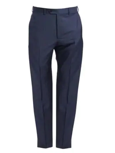 Shop Emporio Armani Wool Pants In Blue