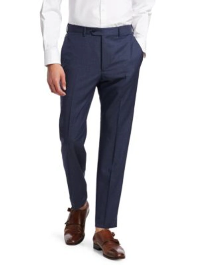 Shop Emporio Armani Wool Pants In Blue