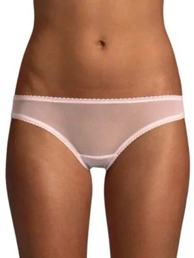 Shop On Gossamer Women's Solid Mesh Bikini Panties In Blush
