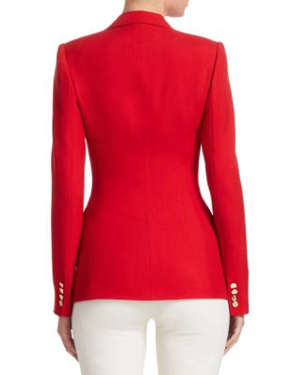 Shop Ralph Lauren Camden Double-breasted Jacket In Red