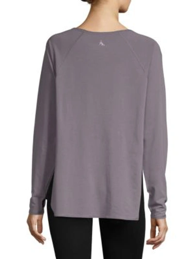 Shop Nancy Rose Performance Fitz Cotton Pullover In Steel Grey