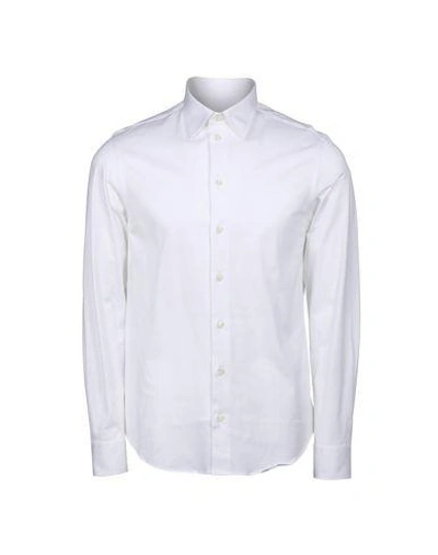 Shop Armani Collezioni Solid Color Shirt In White