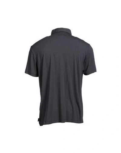 Shop Armani Collezioni Polo Shirt In Lead