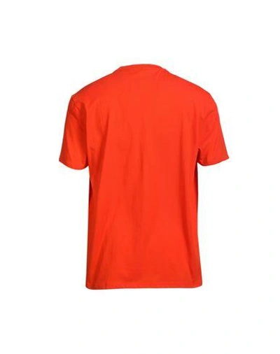 Shop Armani Jeans Man T-shirt Orange Size S Cotton