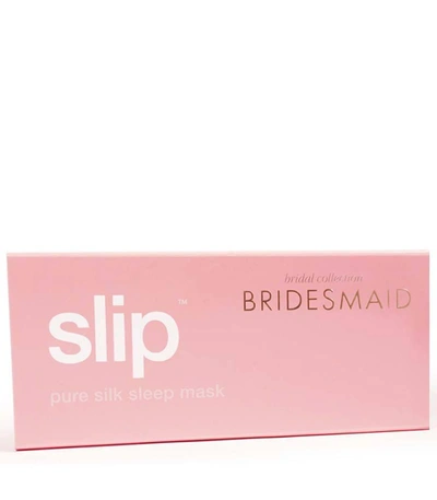 Shop Slip Silk Sleep Mask Bridal Collection 'bridesmaid' In N/a