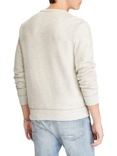 Shop Polo Ralph Lauren Double-knit Sweatshirt In Heather Nevis