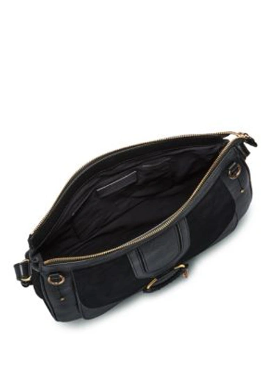 Shop See By Chloé Hana Large Leather Saddle Bag In Black