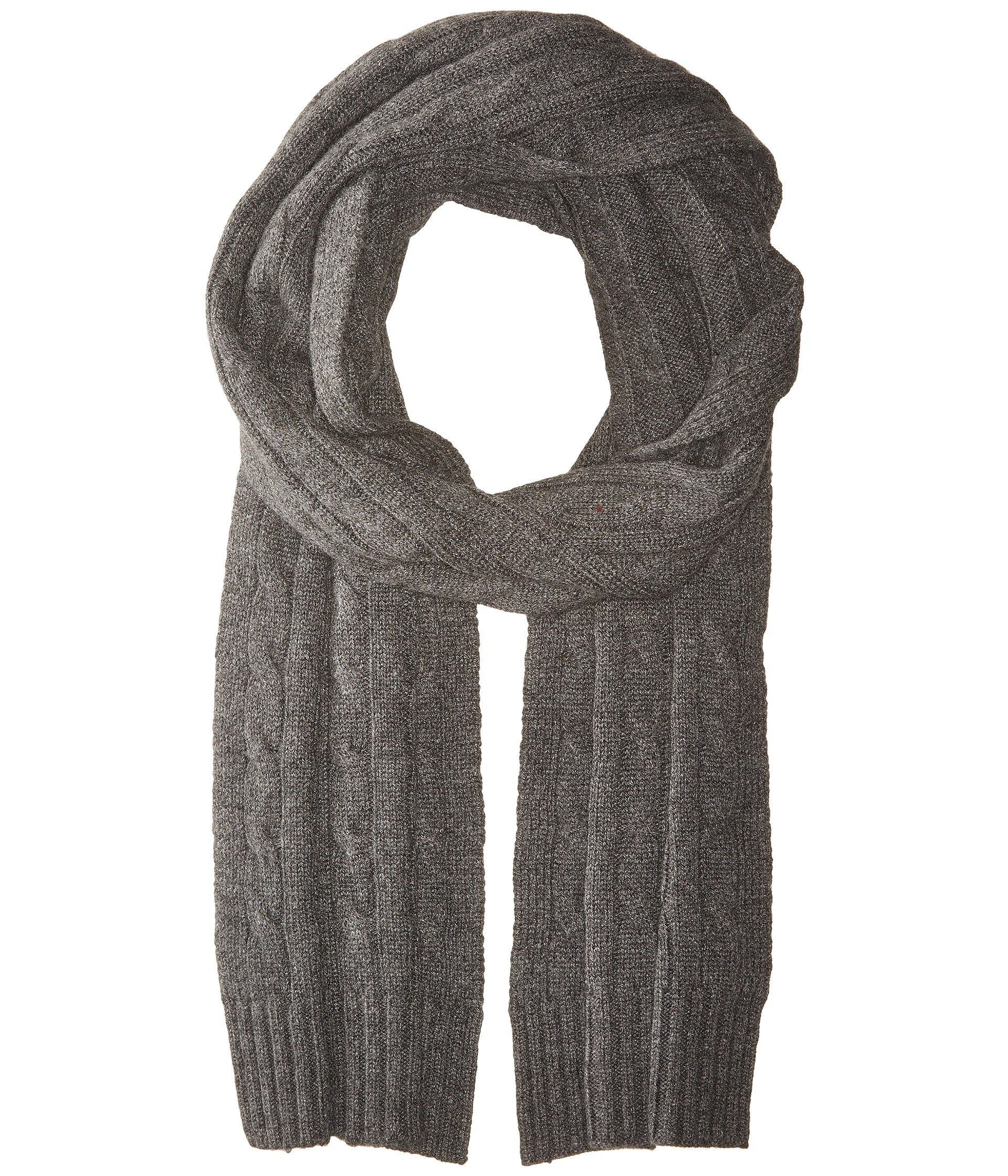 cable knit cashmere scarf