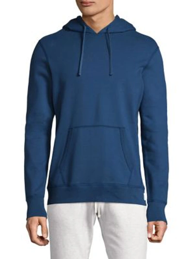 Shop Reigning Champ Cotton Hooded Sweatshirt In Court Blue