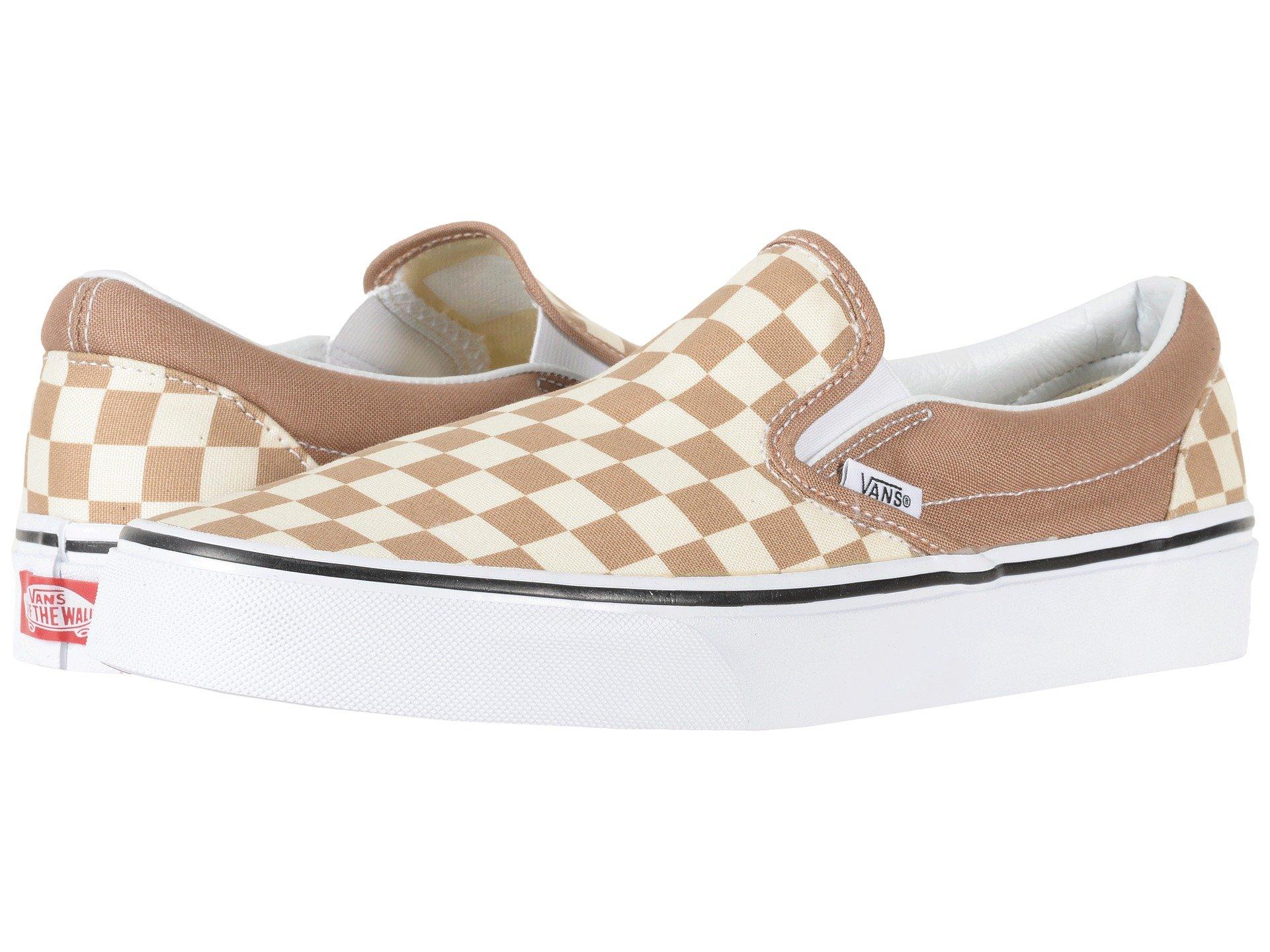 tiger eye tan and white checkered vans