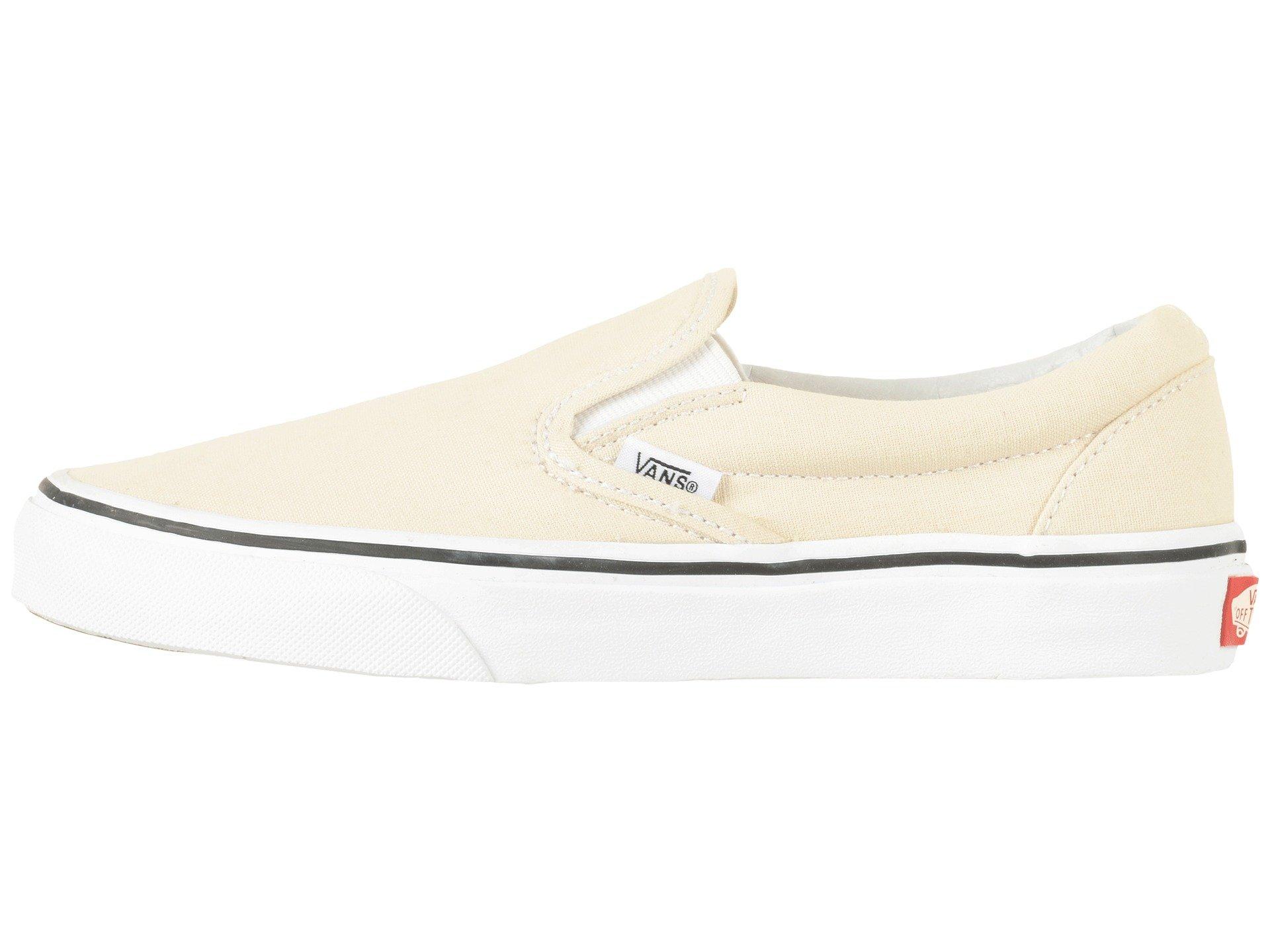 vans classic slip on birch true white