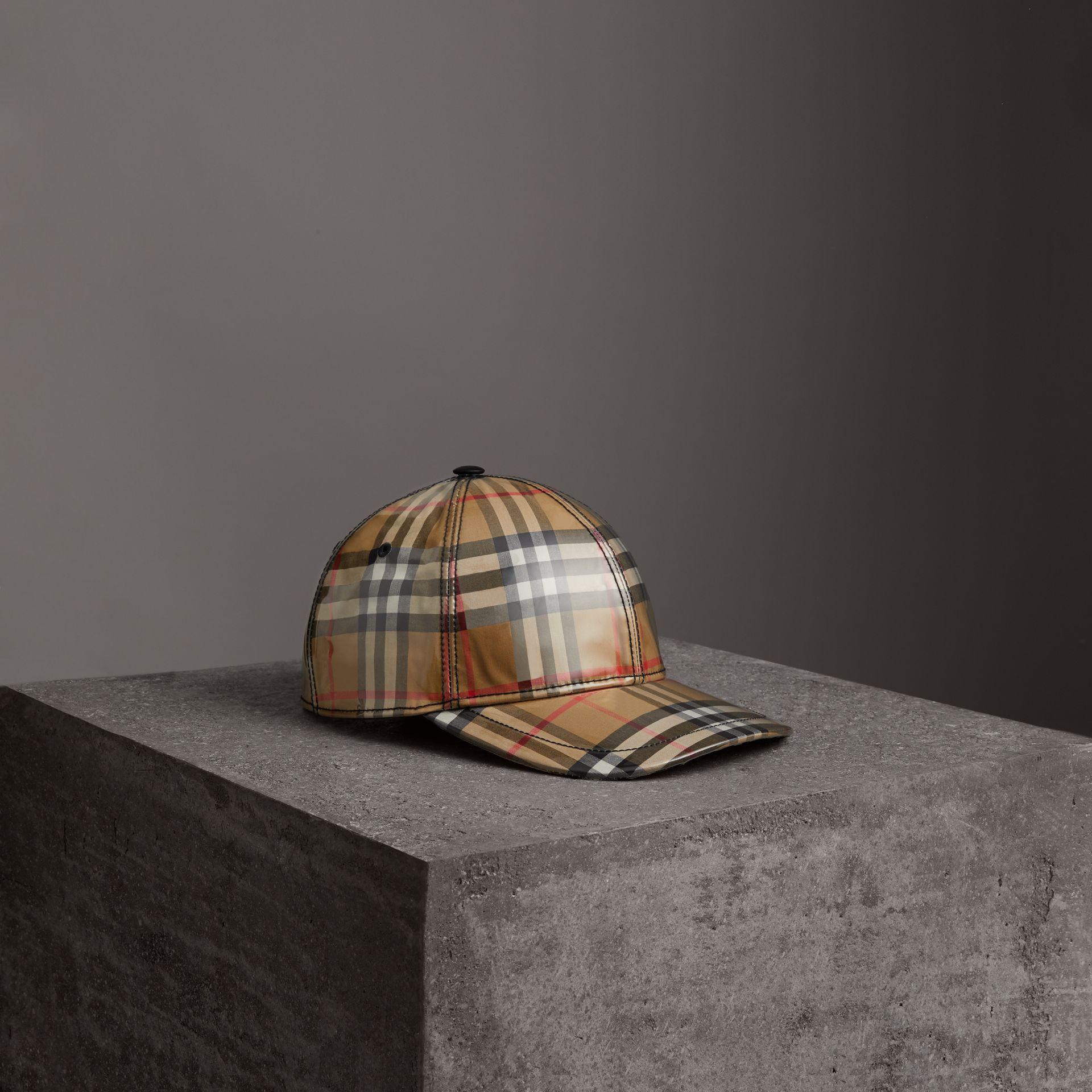 vintage check baseball cap
