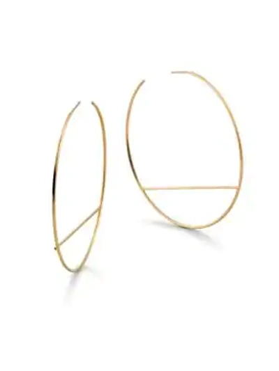 Shop Lana Jewelry Wire Eclipse Hoop Earrings In Yellow Gold