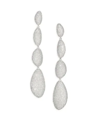 Shop Adriana Orsini Cascading Pavé Drop Earrings In Silver