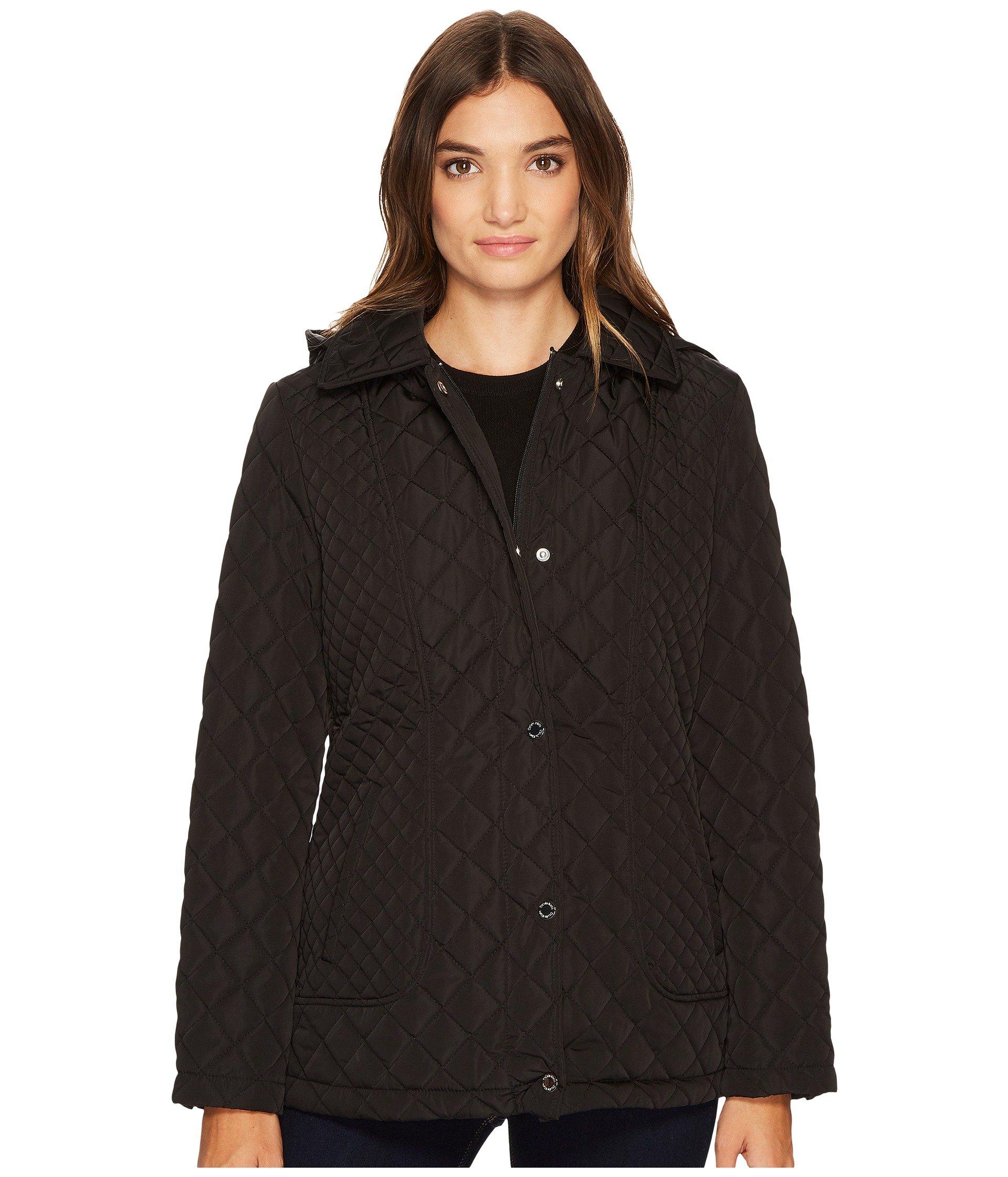 calvin klein black quilted jacket
